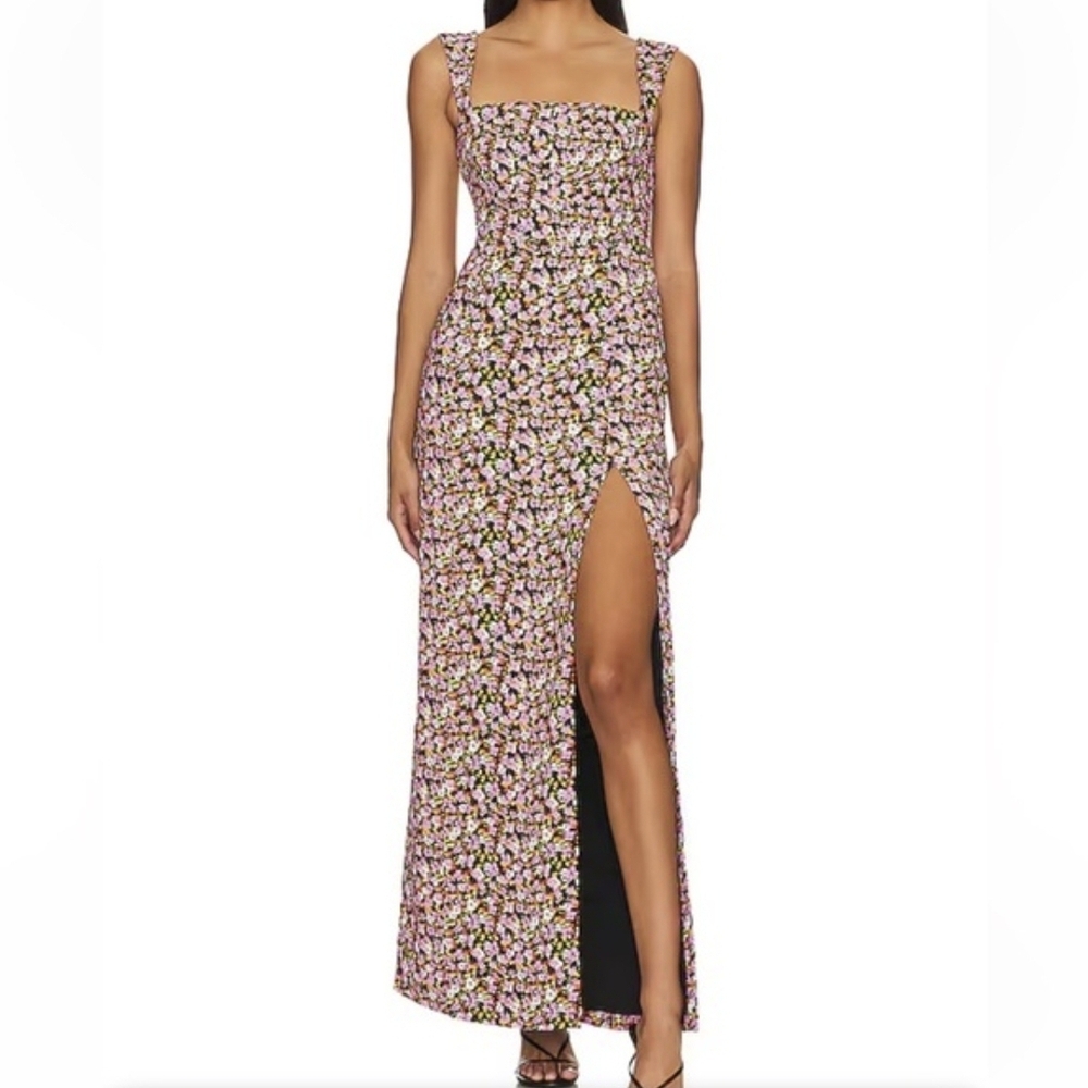 Floral Maxi Dress with Slit